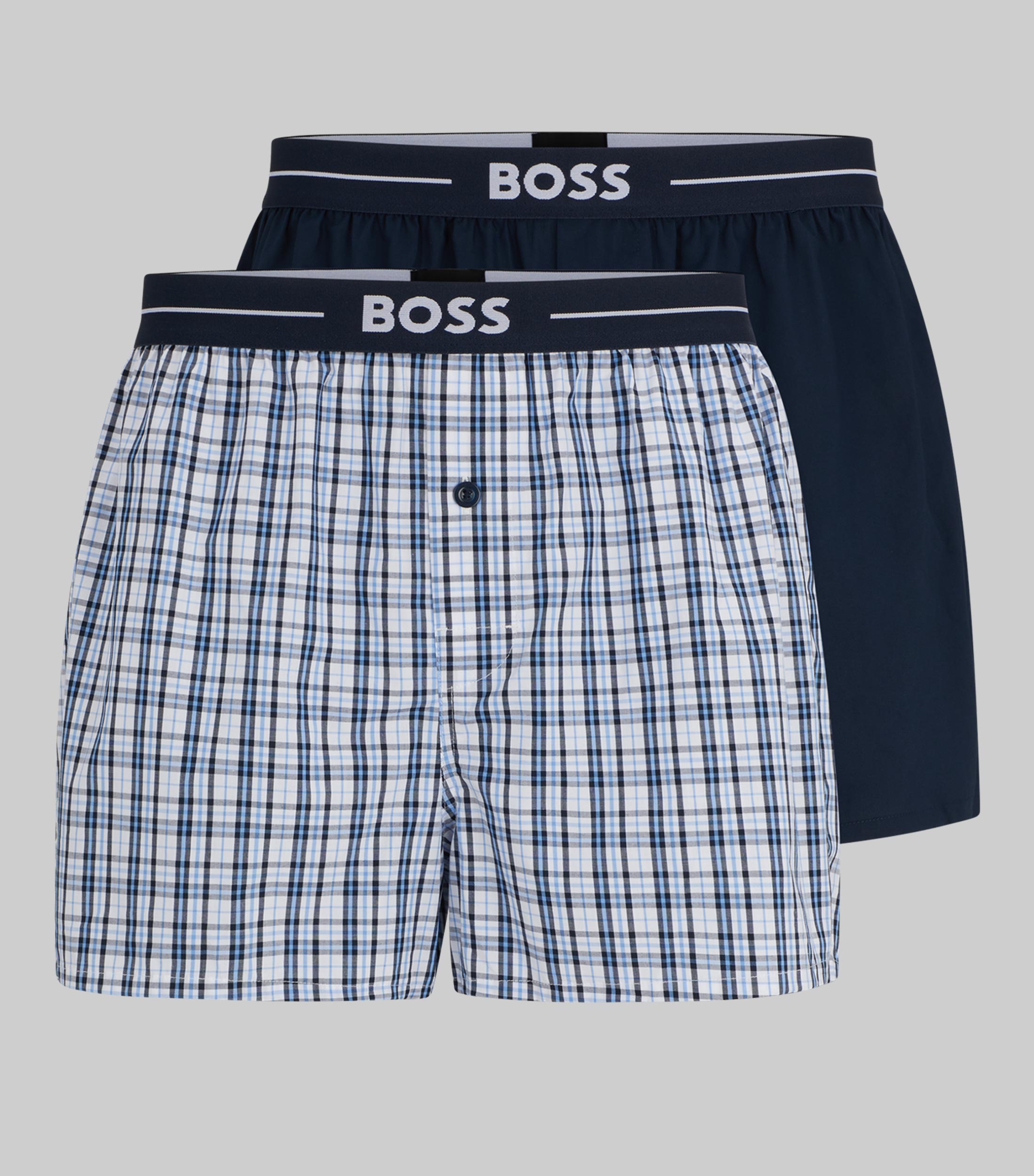 Set 2 shorts de pijama en algodón con logo en la cintura Hombre